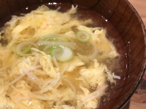 かに玉味噌汁